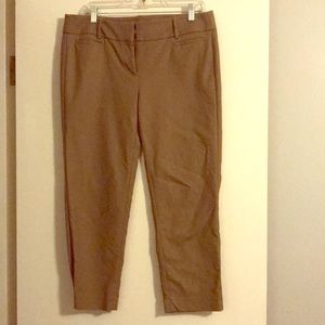 Loft Crop Pants, 8, dark khaki